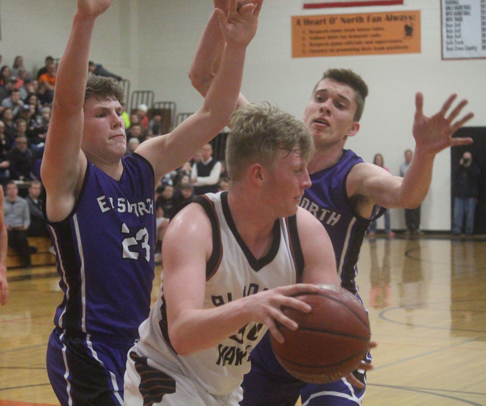 Ellsworth at Bloomer boys basketball 3-3-18